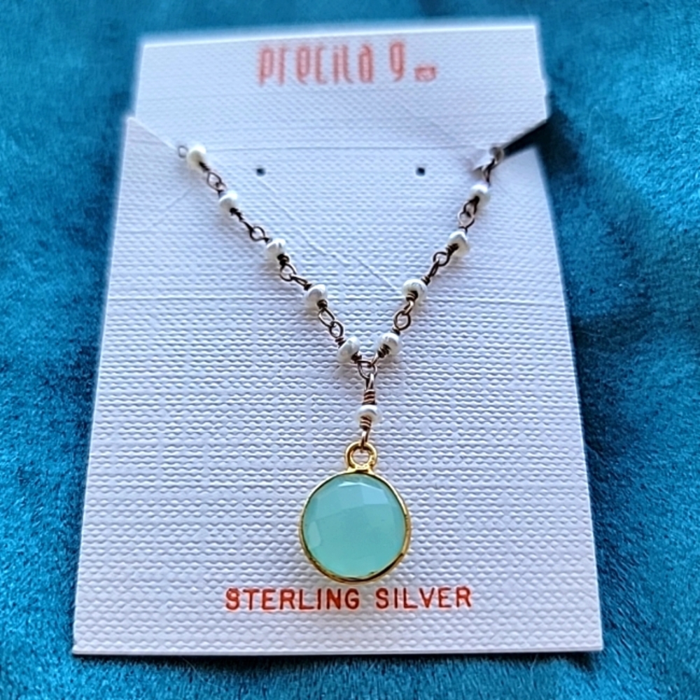 Precila G Jade And Pearl Necklace